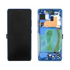 Original Écran Complet Vitre Tactile LCD Châssis Samsung Galaxy S10 Lite (G770F) Bleu Service Pack